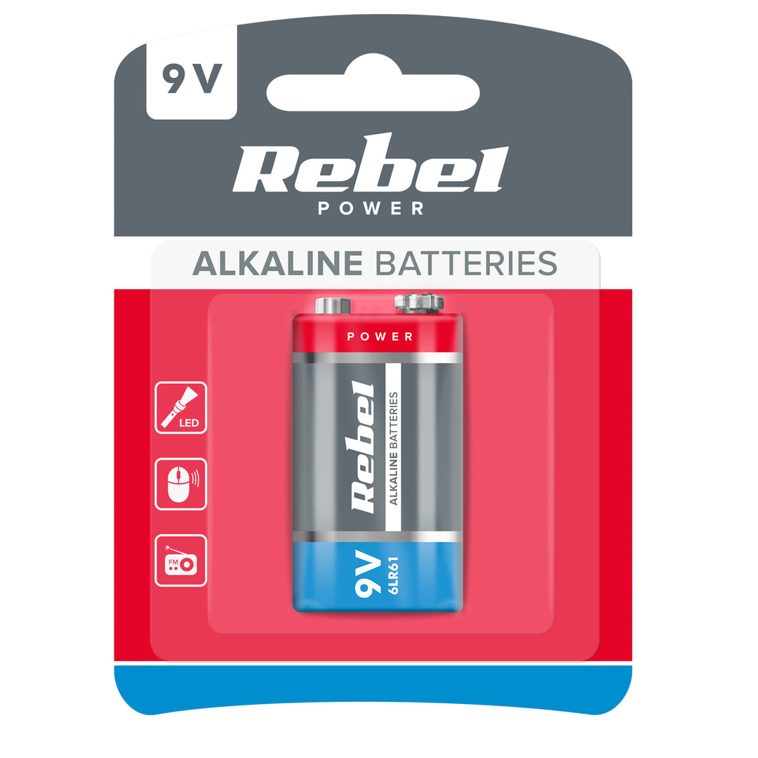 R-9V alkáli elem Vipow 9V 6LR61 R9V 6F22 BAT0062b