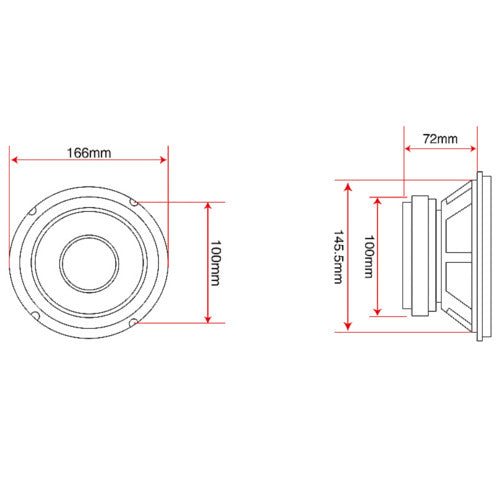 A-165 200W 8Ohm 6.5" Blow 200W 8Ohm 6.5" Blow