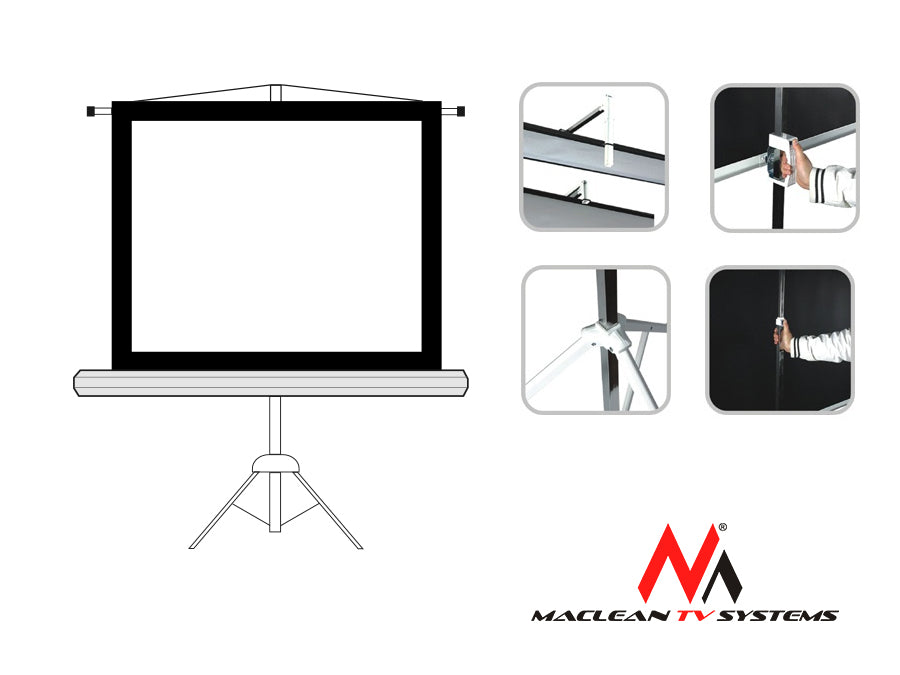 200x200 PROJECTOR SCREEN 112 "1: 1