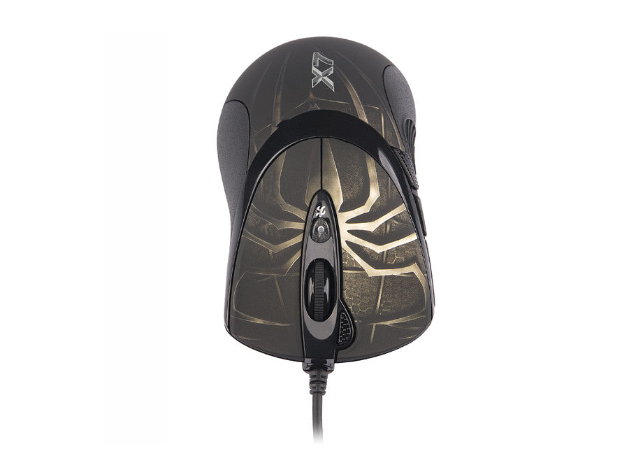 A4Tech lézeres egér a játékosok számára 3600 DPI világítás USB Spider Blue Maron