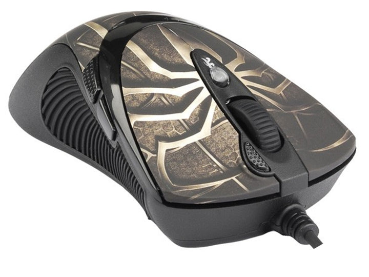 A4Tech lézeres egér a játékosok számára 3600 DPI világítás USB Spider Blue Maron