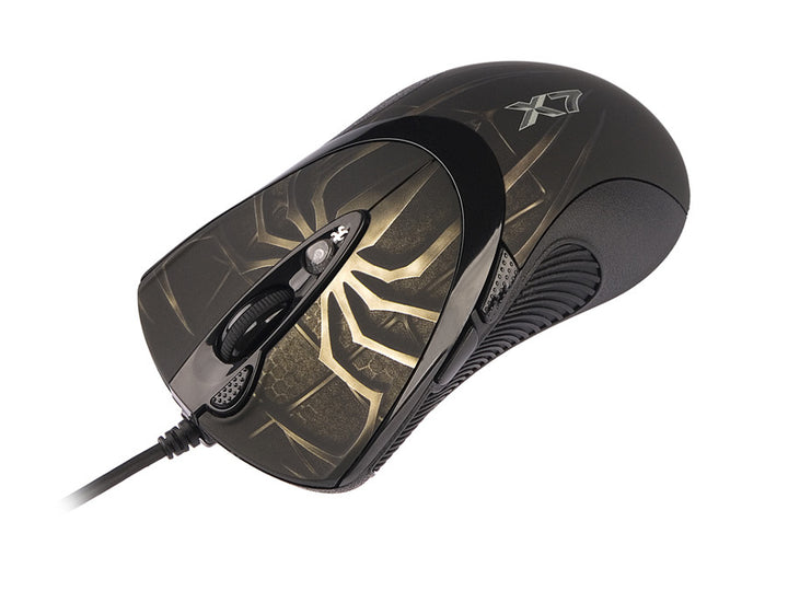 A4Tech lézeres egér a játékosok számára 3600 DPI világítás USB Spider Blue Maron