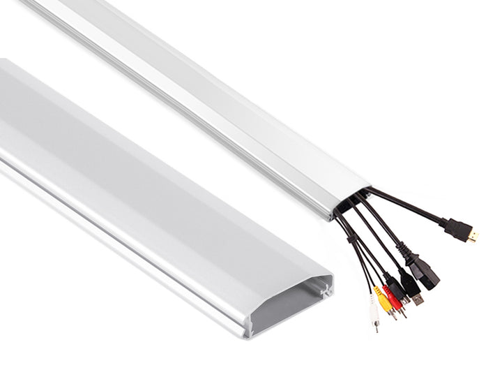 Maclean MC-693 W 60x20x750mm kábelvédő csík Alu egyenesen nyitott és rend