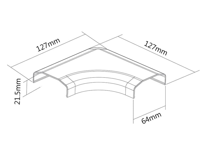 Fedél a rendszer műanyag kábeléhez 127 x 127 x 21,5 mm Maclean MC-697 W