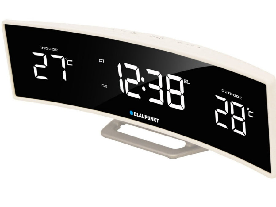 Rádió ébresztőóra FM PLL beltéri/kültéri hőmérséklet Blaupunkt CR12WH