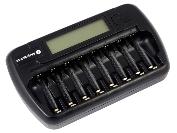 EverActive NC-800 professzionális akkumulátortöltő 8 akkumulátorral