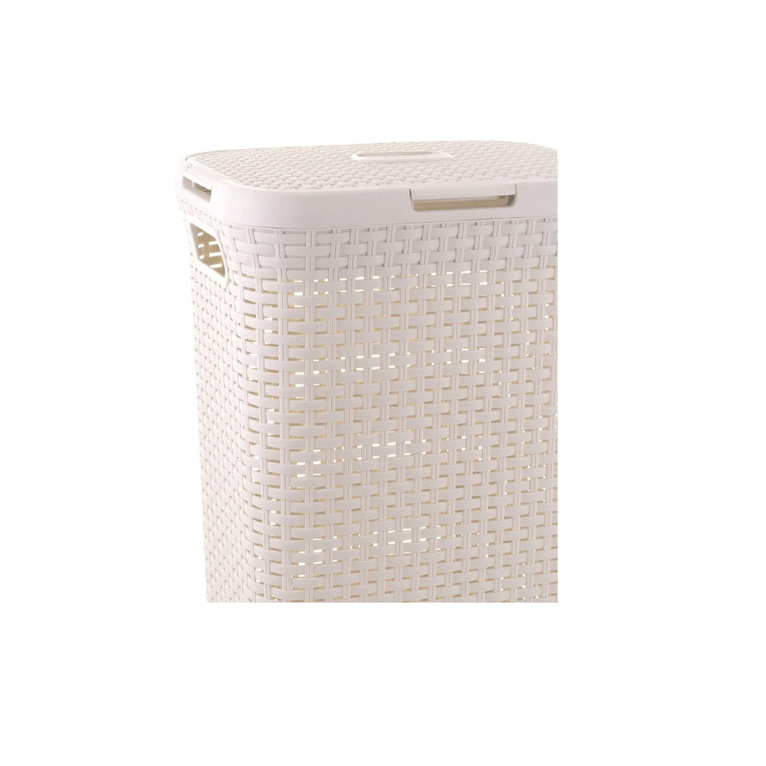 Curver szennyeskosár, áttört mintás, 40L, krém, Natural Style