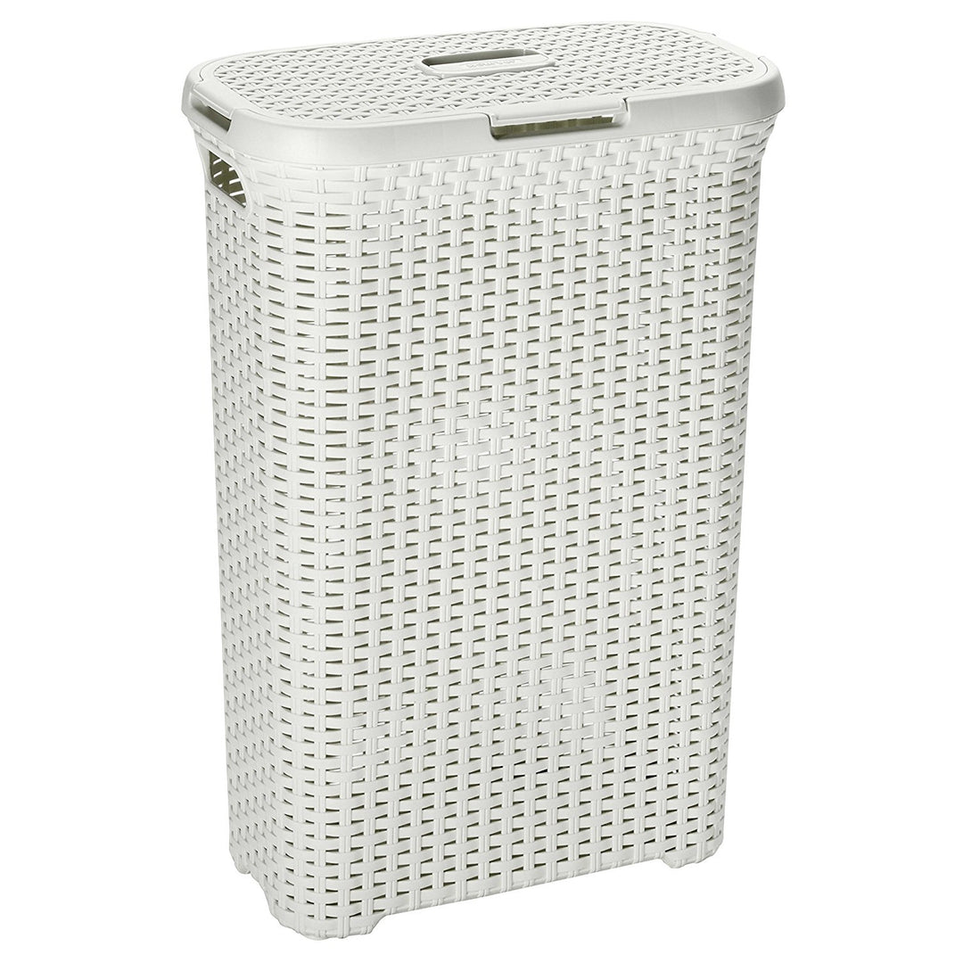 Curver szennyeskosár, áttört mintás, 40L, krém, Natural Style