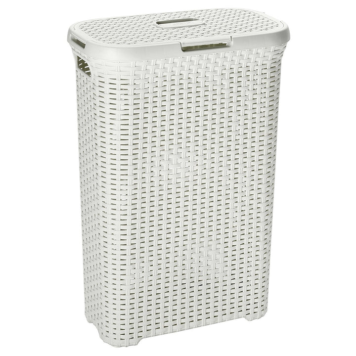 Curver szennyeskosár, áttört mintás, 40L, krém, Natural Style