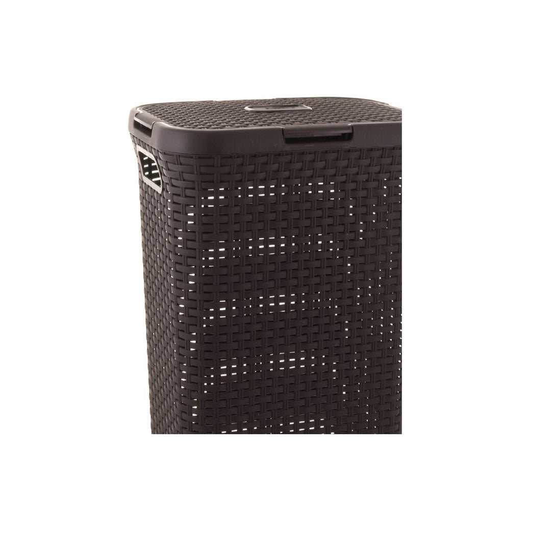 Curver szennyeskosár, áttört mintás, 40L, sötétbarna, Natural Style