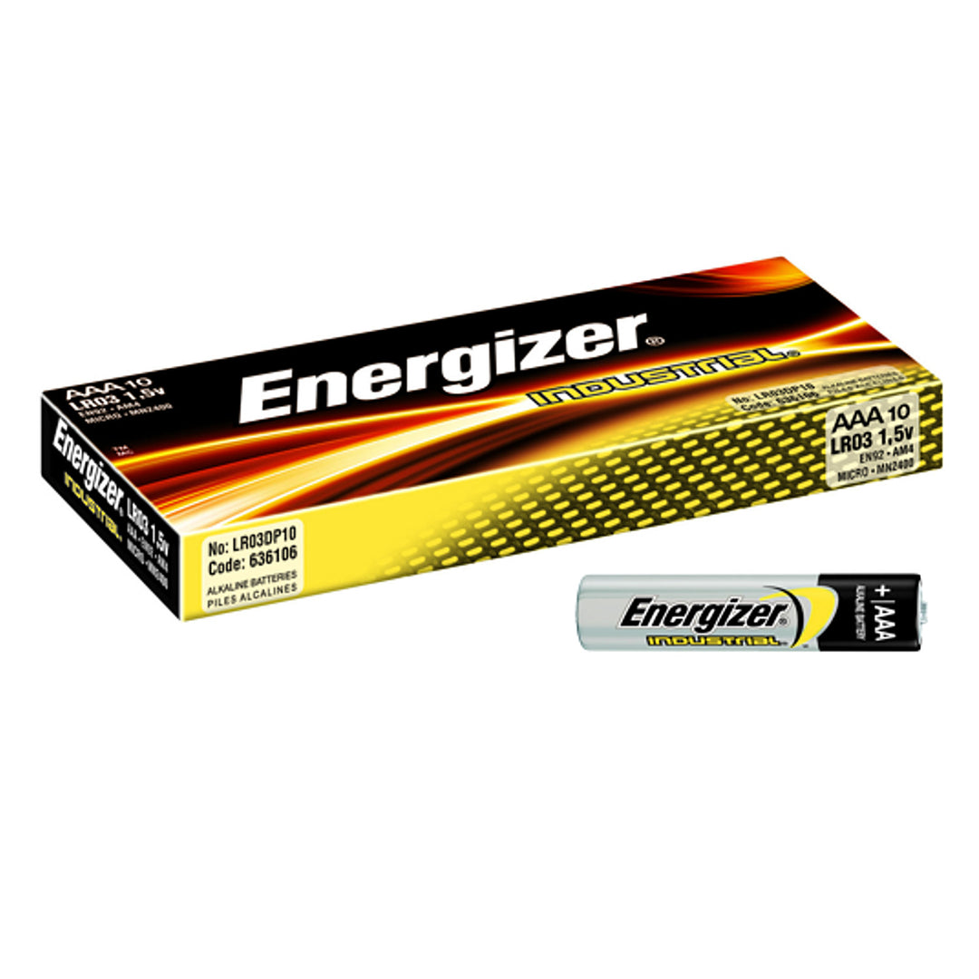 10x baterie R-03 LR3 AAA Energizer Industrial, 10x baterie R-03, LR3 AAA Energizer Industrial, zestaw