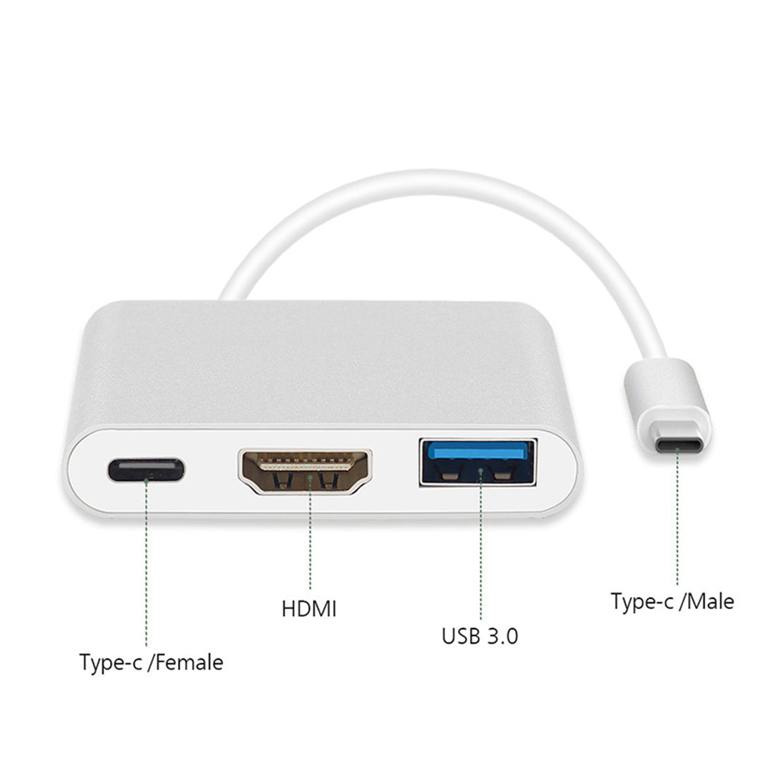USB-C adapter - Maclean MCTV-840 HDMI / USB 3.0 / USB-C adapter