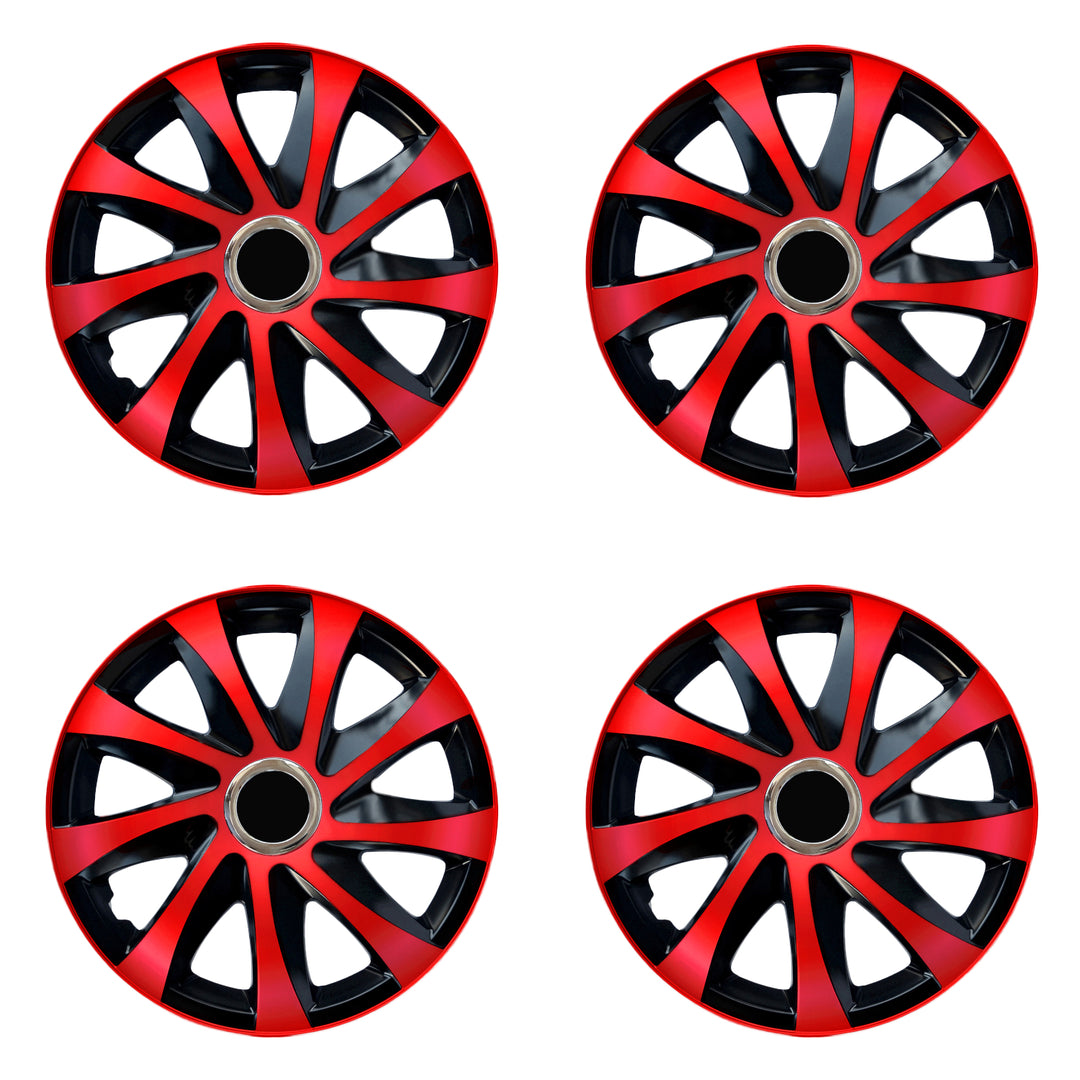 15" NRM DRIFT Extra piros/fekete univerzális dísztárcsa 4 db