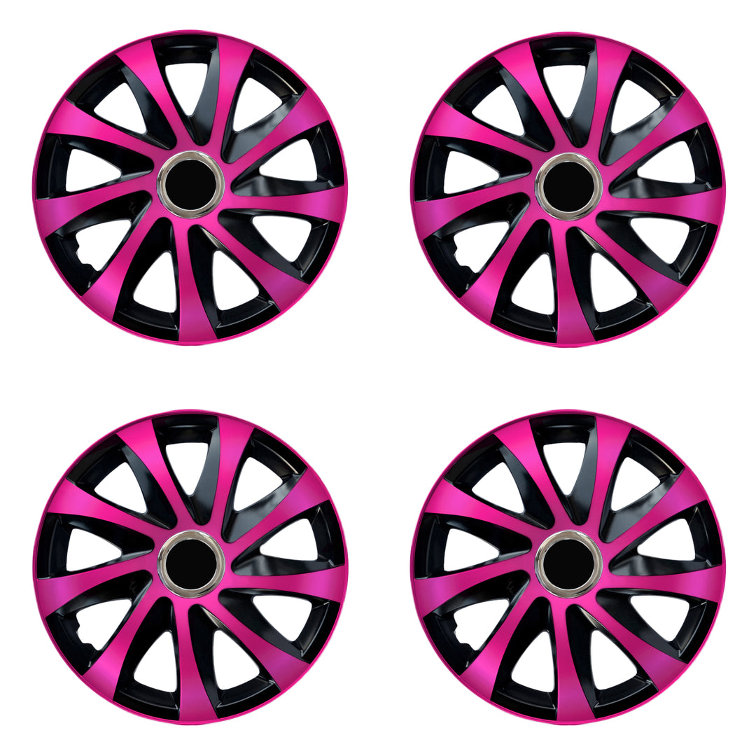 15" NRM DRIFT Extra rózsaszín/fekete univerzális dísztárcsa 4 db