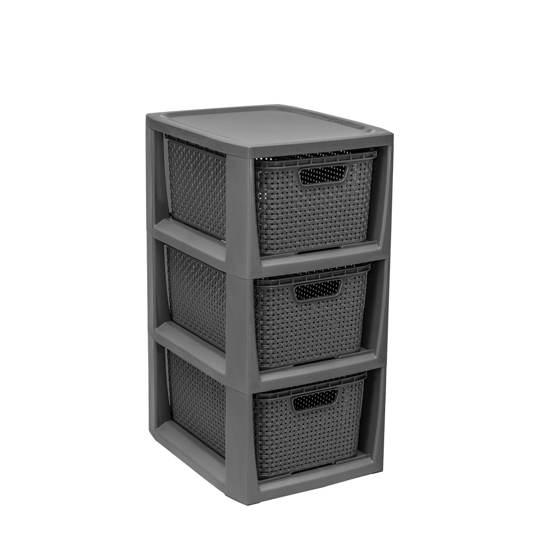 Branq Polc 3 fiókkal (antracit), skandináv stílusú, modern design