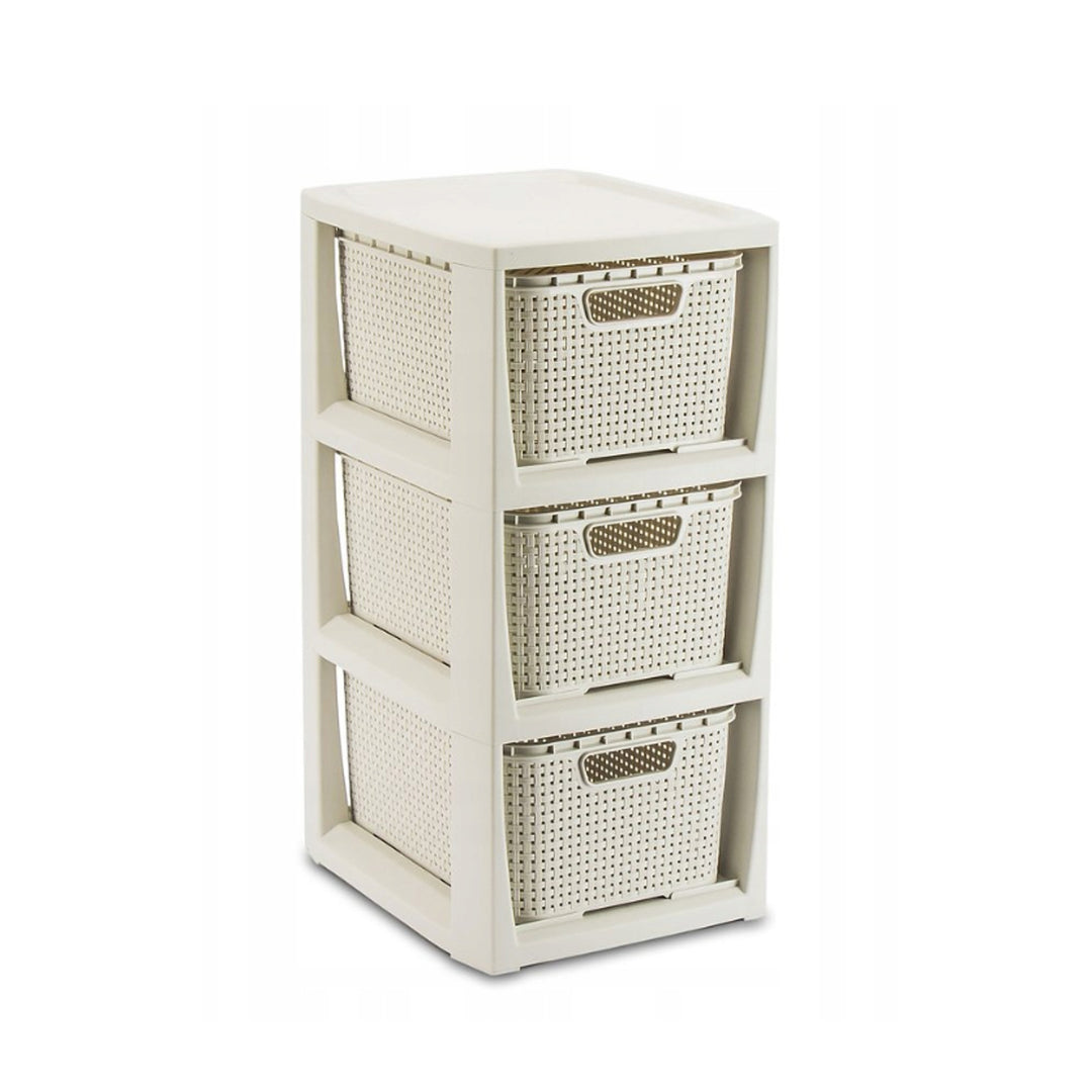 Branq Polc 3 fiókkal (fehér), skandináv stílusban, modern design