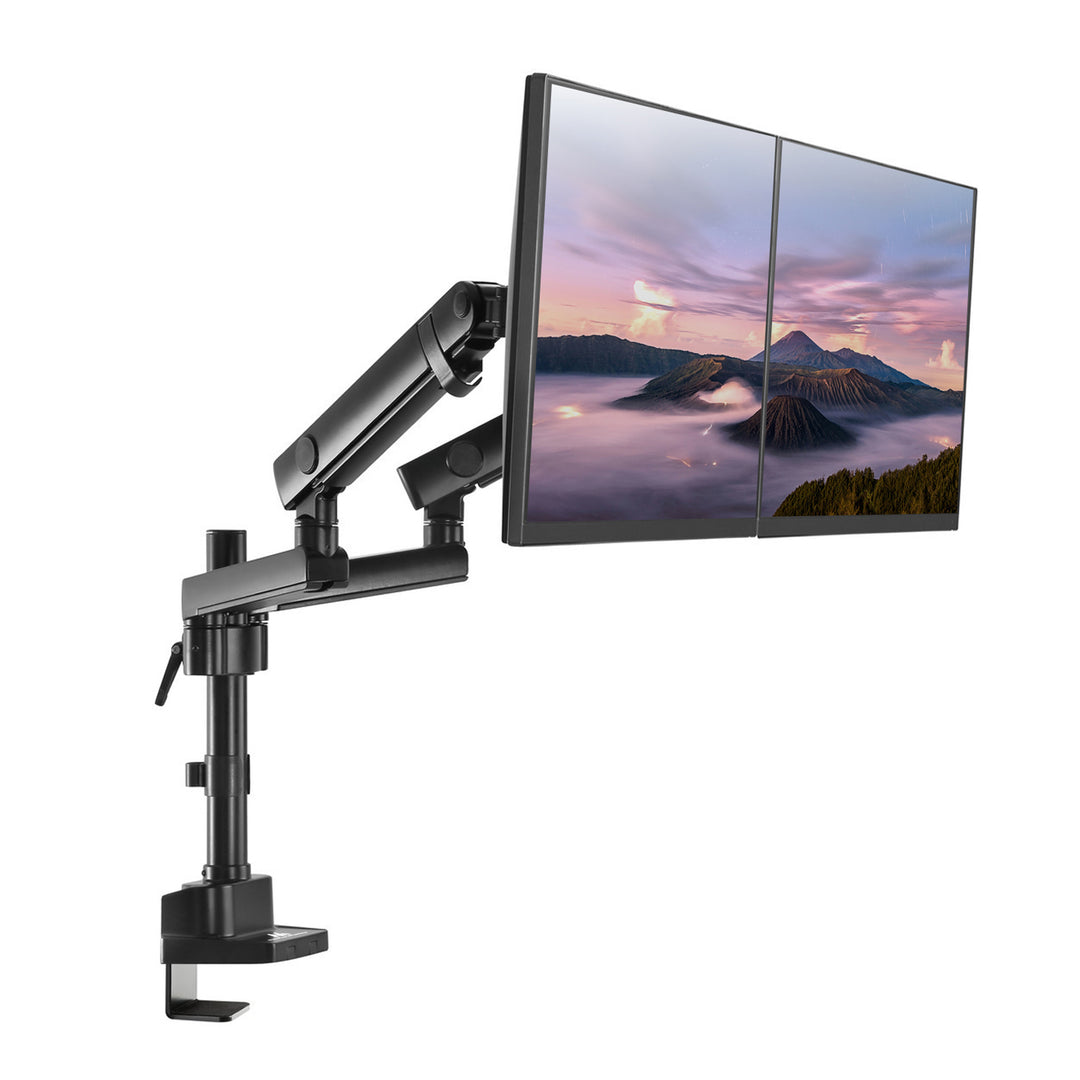 Maclean, asztali állvány 2 LCD monitorhoz, Vesa 75x75 és 100x100, 17-32", 2x8kg, MC-812