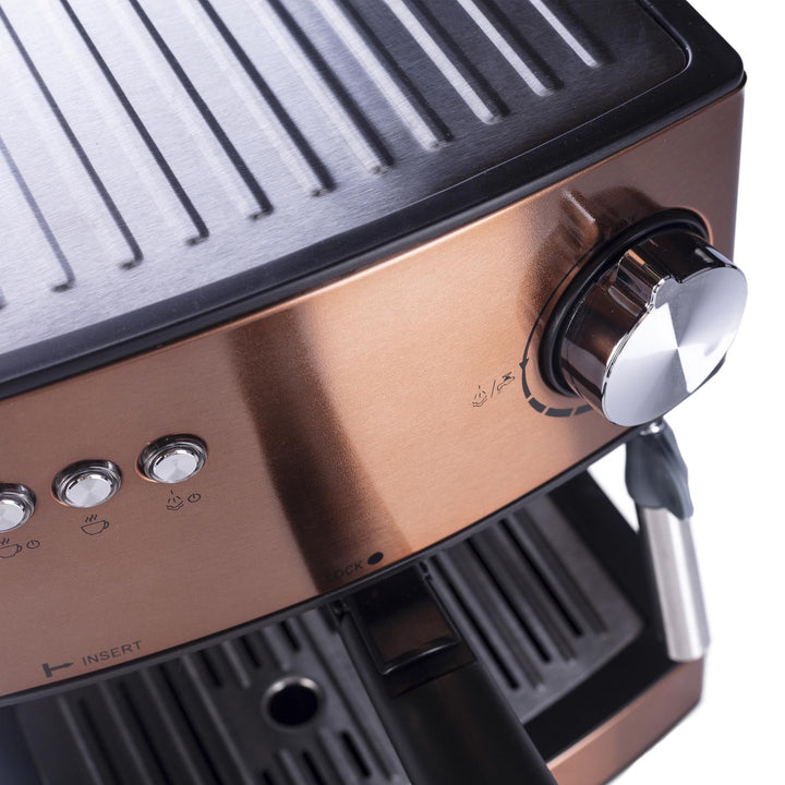 Adler eszpresszógép, 15 bar, 850W, tejhabosító, AD4404cr