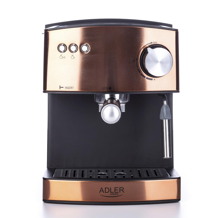 Adler eszpresszógép, 15 bar, 850W, tejhabosító, AD4404cr
