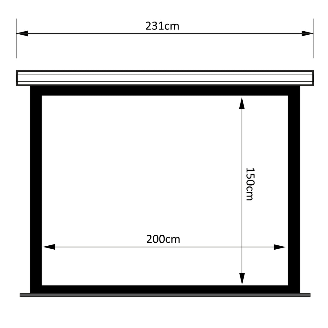 Maclean Premium MC-992 200 x 150 cm 100" feszített elektromos paraván 200 x 150 cm