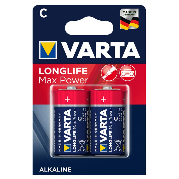 2x Varta Longlife Max Power R14 lúgos akkumulátorok