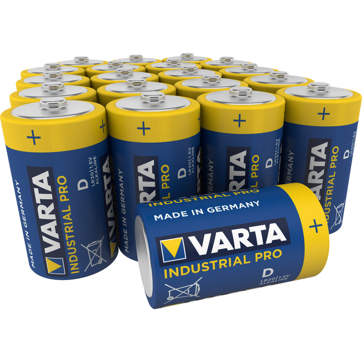 20x Varta Industrial R20/D alkáli elemek fólia
