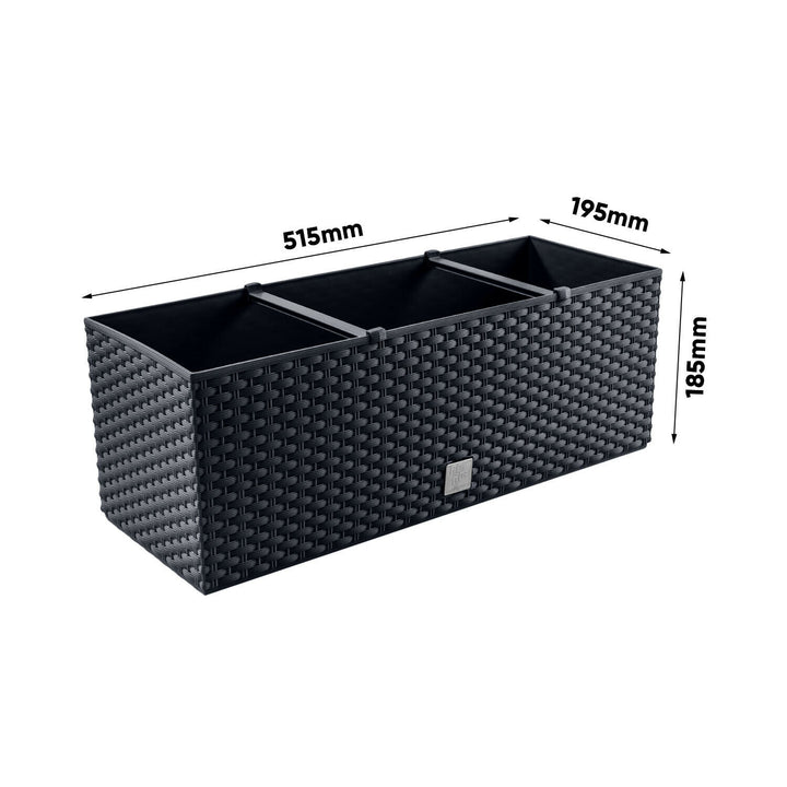 Prosperplast rattan virágcserép Rato Case DRTC500 S433 antracit
