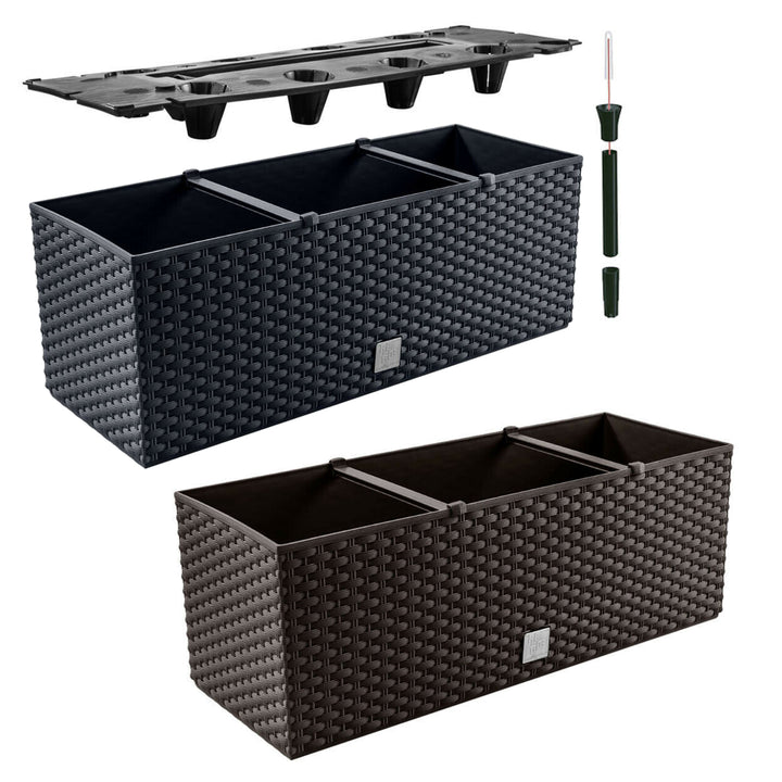Prosperplast rattan virágcserép Rato Case DRTC500 S433 antracit