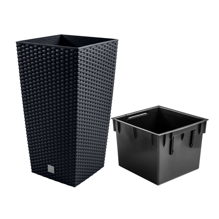 Prosperplast Rato Square DRTS225 S433 antracit virágcserép betéttel