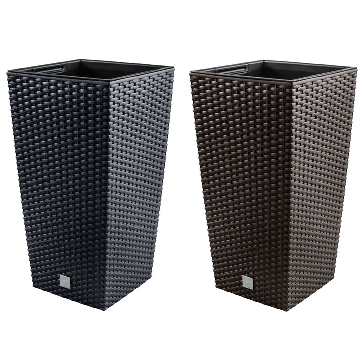 Prosperplast Rato Square DRTS225 S433 antracit virágcserép betéttel
