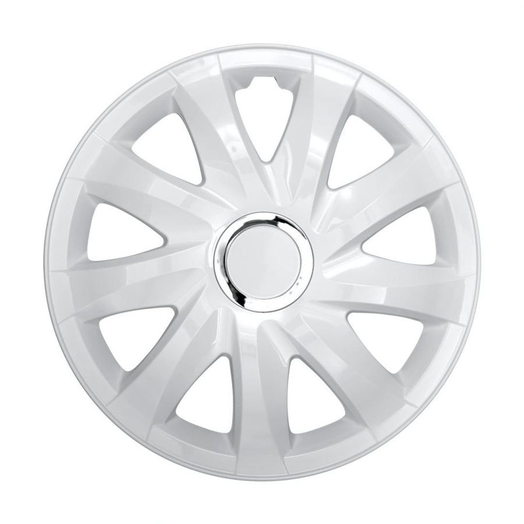 NRM DRIFT 15" univerzális dísztárcsa fehér lakk préselt 4 db