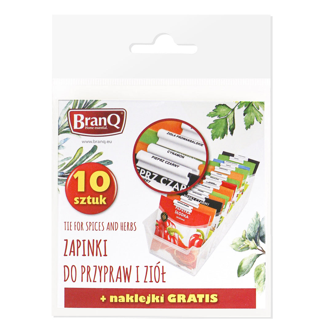 10 db-os BranQ matricákból álló készlet Fűszer szervező
