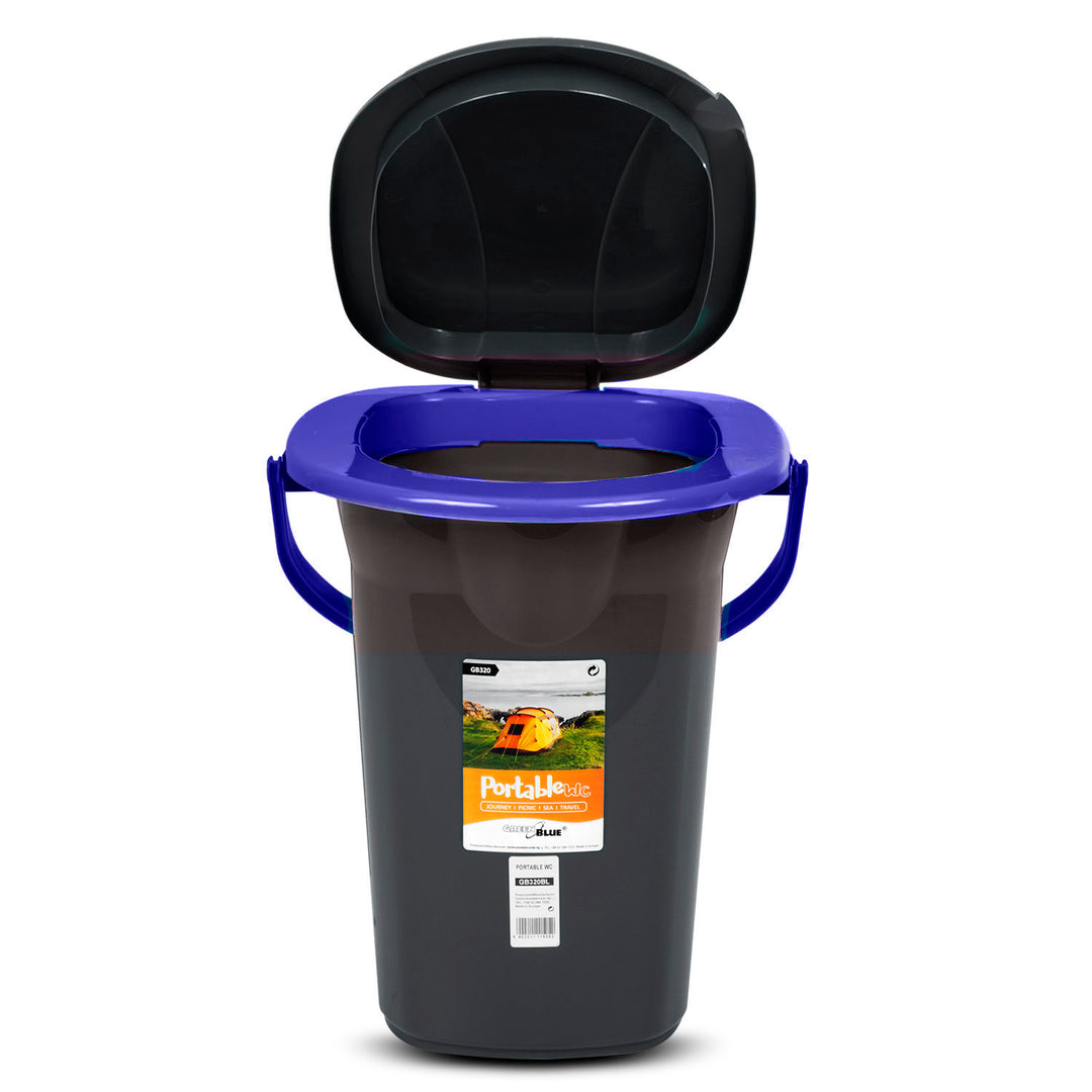 GreenBlue GB320BB fekete és tengerészkék utazó WC