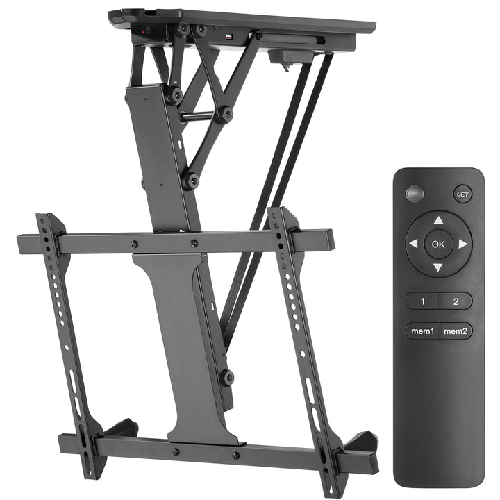 Elektromos mennyezeti tartó TV-hez, 32"-70" ferde falakhoz 35kg max távirányító Maclean MC-880 max VESA 600x411