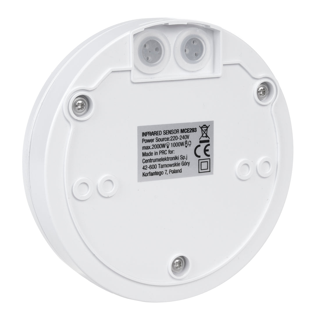 Infravörös mozgásérzékelő lapos IP65 kültéri használatra Maclean Energy MCE293 W hatótávolság 8m, max. terhelés 2000W