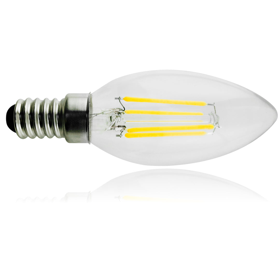 LED izzó E14, 6W 230V Maclean Energy MCE286 WW meleg fehér 3000K 806lm retro edison dekoratív gyertya C37