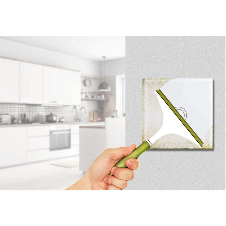 Érintéses fénykapcsoló, egyszemélyes, üveg, fehér, kerek gombbal Maclean Energy MCE702W, méretek 86x86mm, gombos megvilágítással