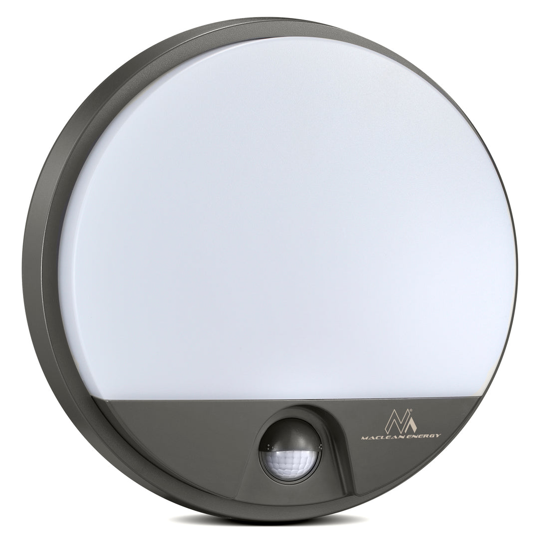 Infravörös mozgásérzékelő LED lámpa MCE291 GR 1100lm 15W IP54 Maclean Energy szín szürke