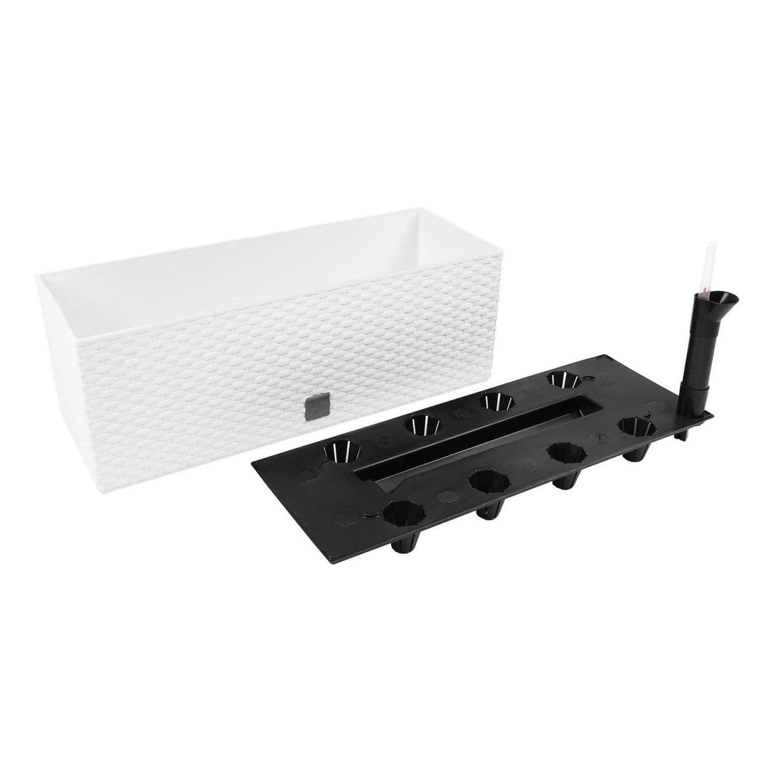 Prosperplast Rato Case rattan virágtartó DRTC800 S449 fehér
