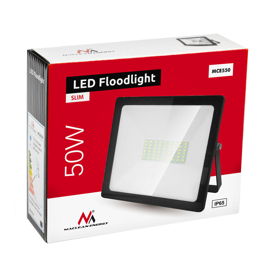Naświetlacz LED slim 50W, 4000lm Meleg fehér (3000K) Maclean Energy MCE550 WW, IP65, PREMIUM
