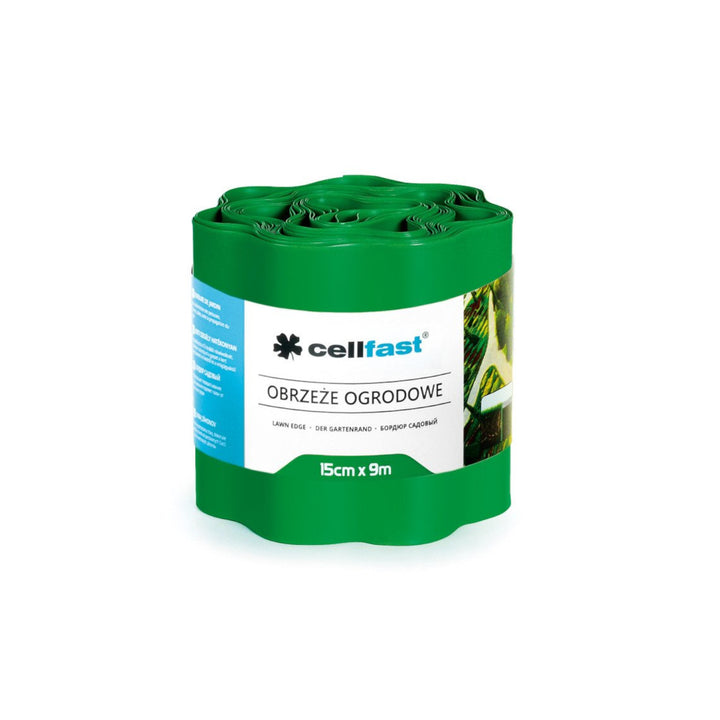 Hullámos kerti szegély 15cm x 9m Cellfast zöld