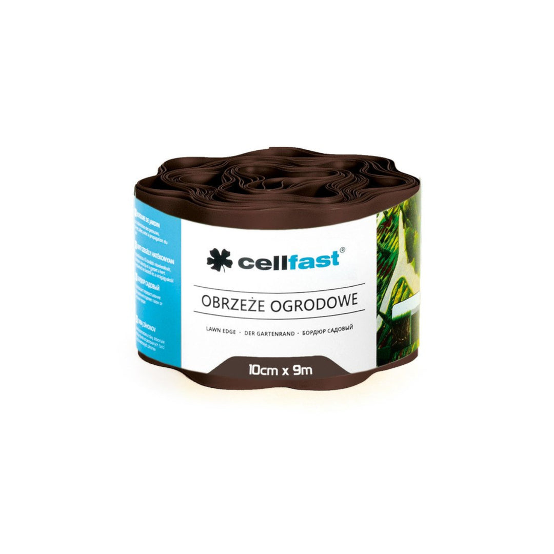 Hullámos kerti szegély 10cm x 9m Cellfast barna