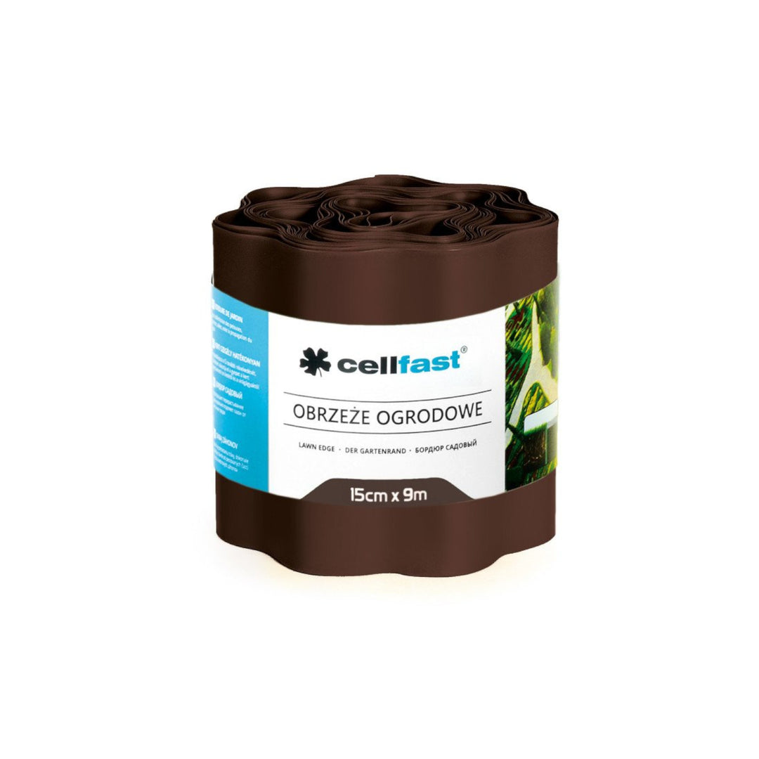 Hullámos kerti szegély 15cm x 9m Cellfast barna