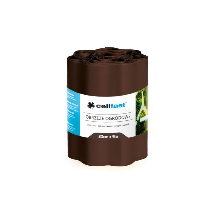Hullámos kerti szegély 20cm x 9m Cellfast barna