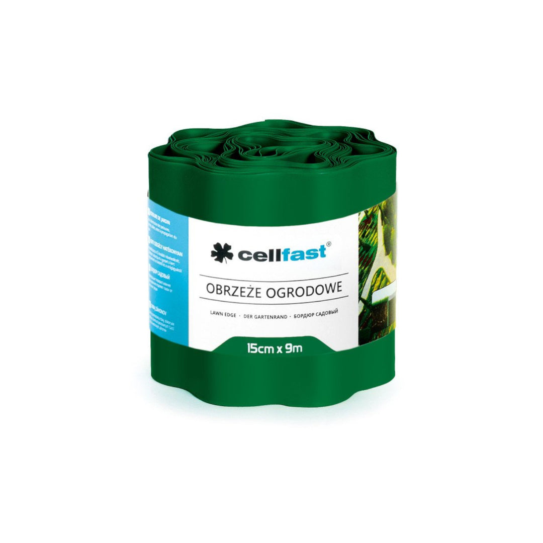 Hullámos kerti szegély 15cm x 9m Cellfast sötétzöld