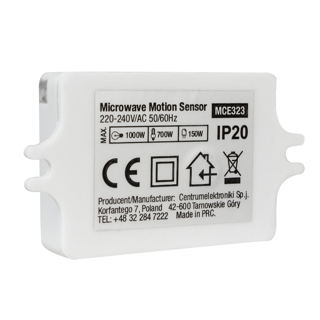 Maclean Energy MCE323 mikrohullámú mozgásérzékelő állítható fényerősséggel, fényidővel és érzékenységgel/működési területtel