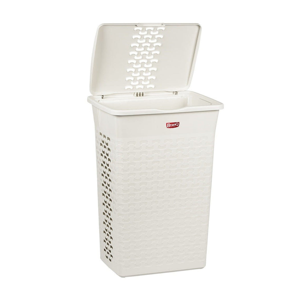 Téglalap alakú szennyeskosár BranQ Cotton 55L - fehér