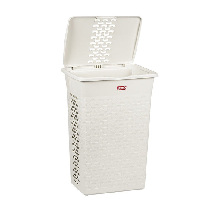 Téglalap alakú szennyeskosár BranQ Cotton 55L - fehér