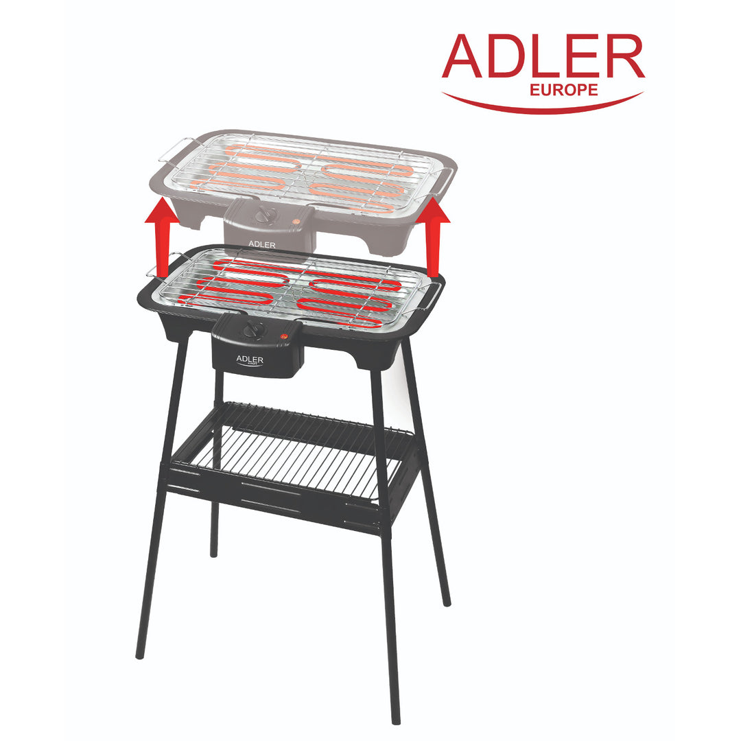 Elektromos grill kerti állvánnyal Adler AD 6602