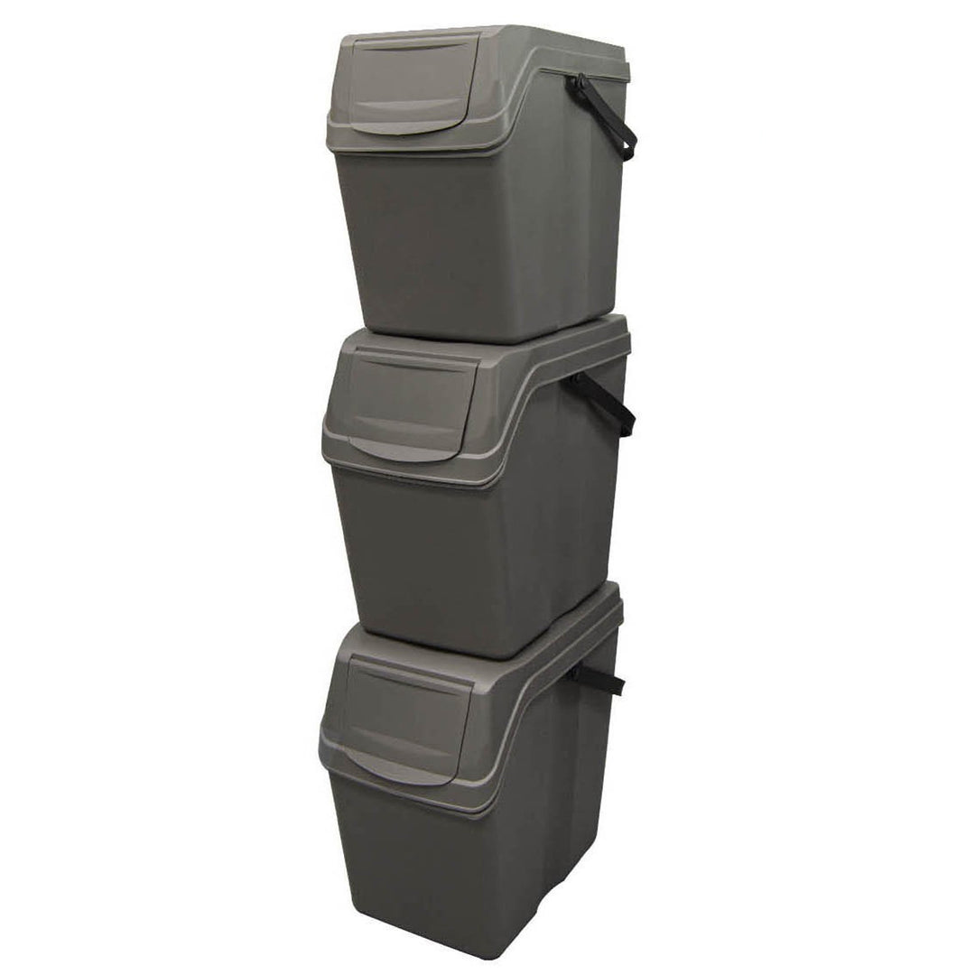 Sortibox 3x25L szürke ISWB25S3 újrahasznosító szemetes szett